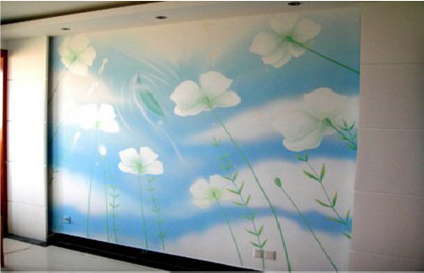 唐河画墙绘怎么画好白云的蓬松感？