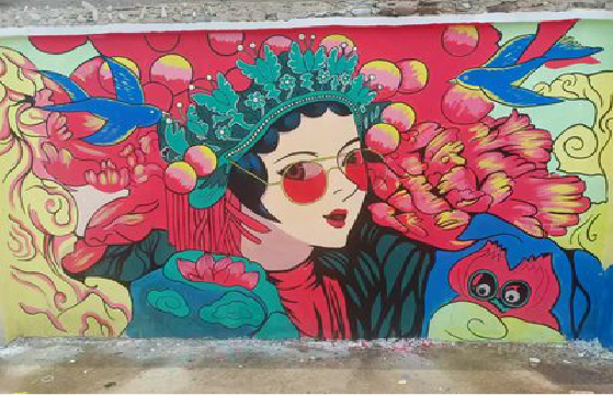 唐河墙体彩绘-网红墙