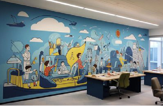 唐河办公室墙绘的特点。