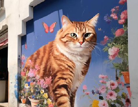 唐河自己绘制有个性的手绘墙