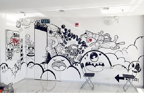 唐河手绘墙并非传统涂鸦。